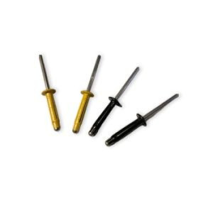 LB Tools Popnagels kentekenplaat | Kentekenplaatnagels set | geel en zwart aluminium (4 st)