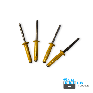 LB Tools Popnagels geel kentekenplaat | Kentekenplaatnagels set | aluminium (4 st)