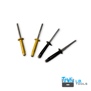 LB Tools Popnagels kentekenplaat | Kentekenplaatnagels set | geel en zwart aluminium (4 st)